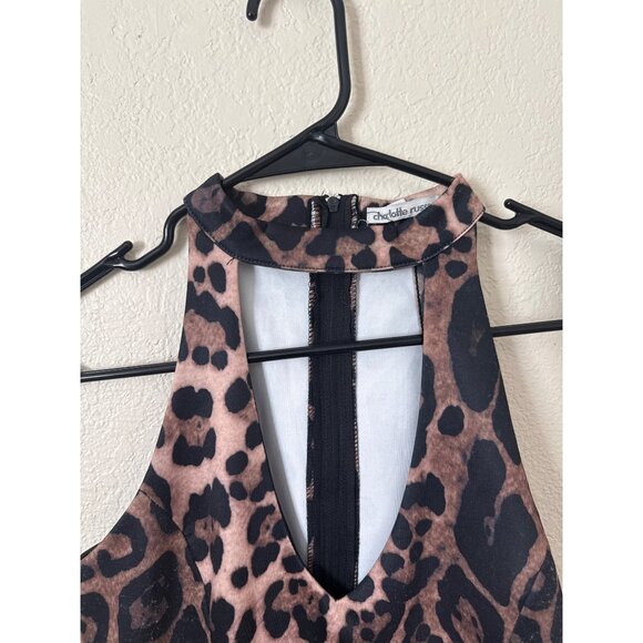 Charlotte Russe Women's Halter Neck Cheetah Print Size S Dress Bodycon Sexy Club - Picture 3 of 8